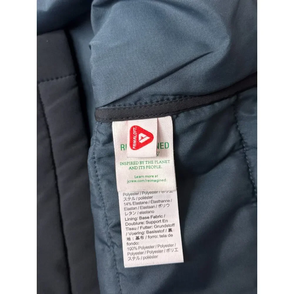 J Crew Shirt Jacket Medium Mens Primaloft Insulated Overshirt Nordic Blue